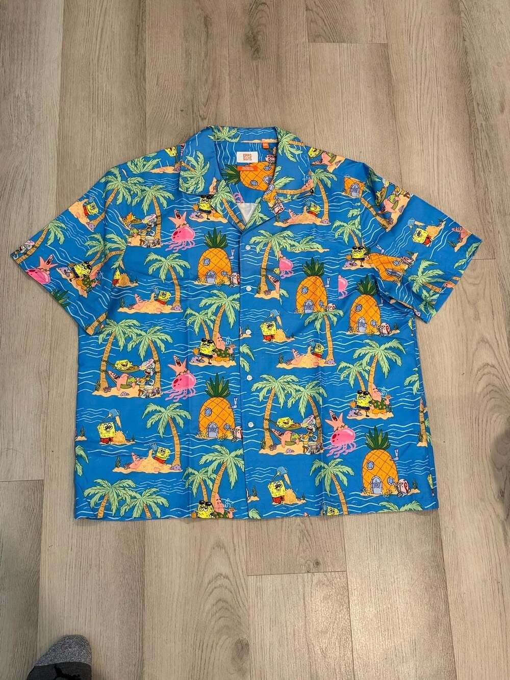 Opposuits SpongeBob SquarePants Hawaiian Shirt Size 2XL Blue